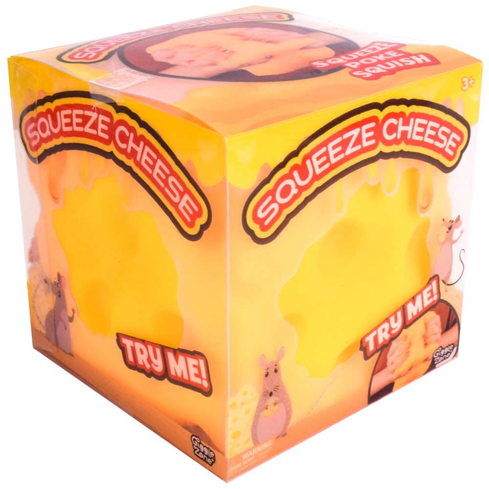 Squishy Cheese Block. Soft Squeeze Fidget for Stress Relief & Hand Strength