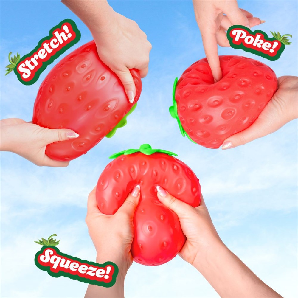 Squishy Strawberry! Soft Squeeze Fidget for Sensory Calm