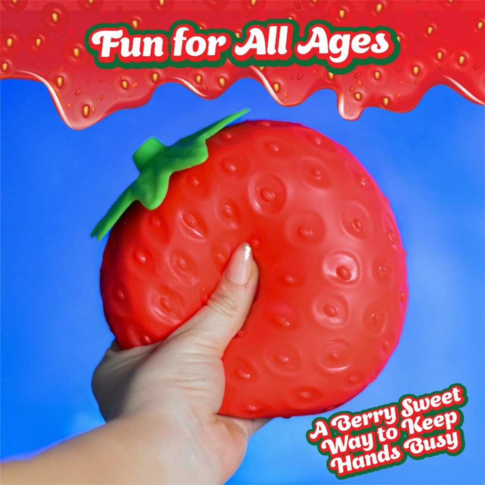 Squishy Strawberry! Soft Squeeze Fidget for Sensory Calm