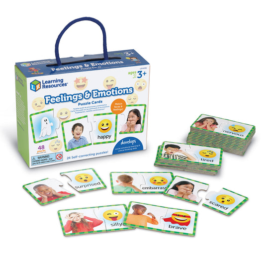 Feelings & Emotions Puzzle Cards – Build Emotional Awareness Through Play