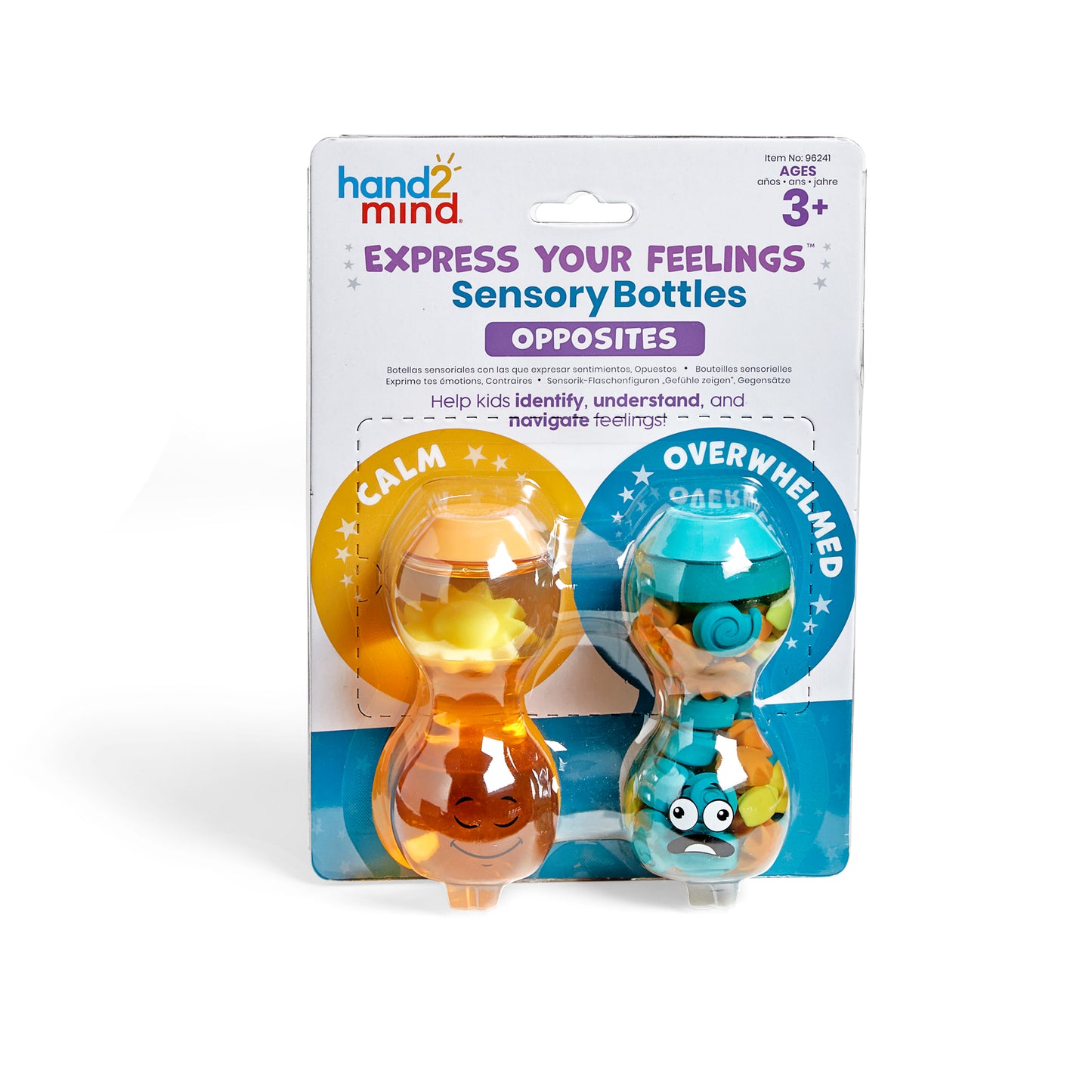 Express Your Feelings® Sensory Bottles, Opposites: Overwhelmed and Calm