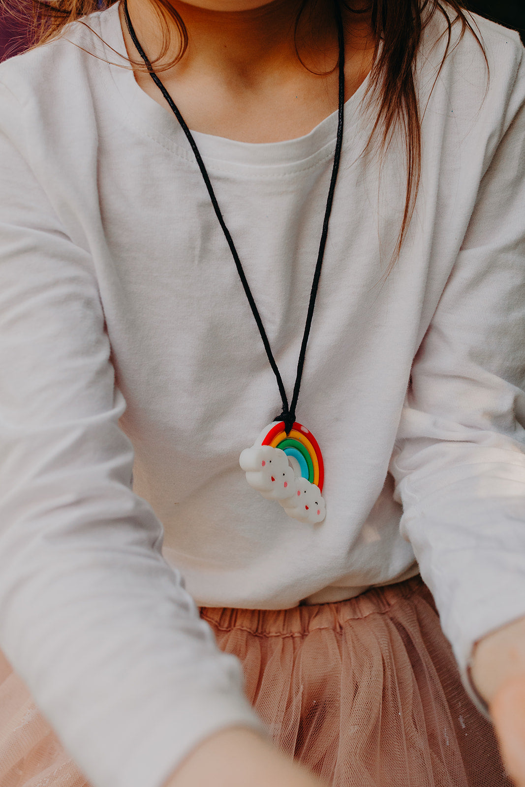 Rainbow Pendant – Bright Chew Necklace