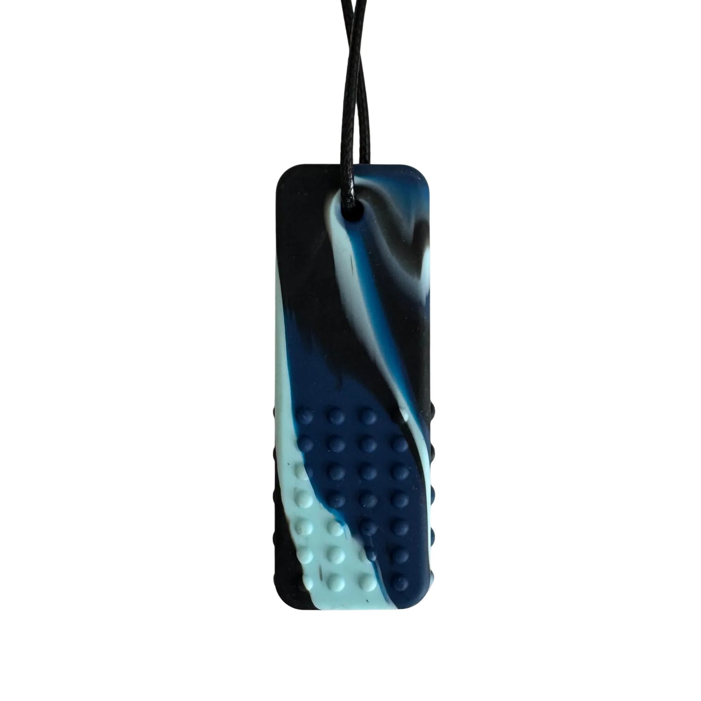 Jellystone Designs Block Pendant textured silicone chew necklace