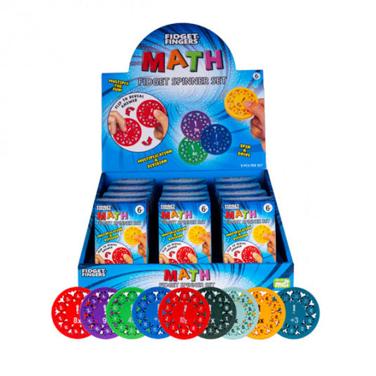 Math Fidget Spinner Set – Times Tables Practice for Busy Hands