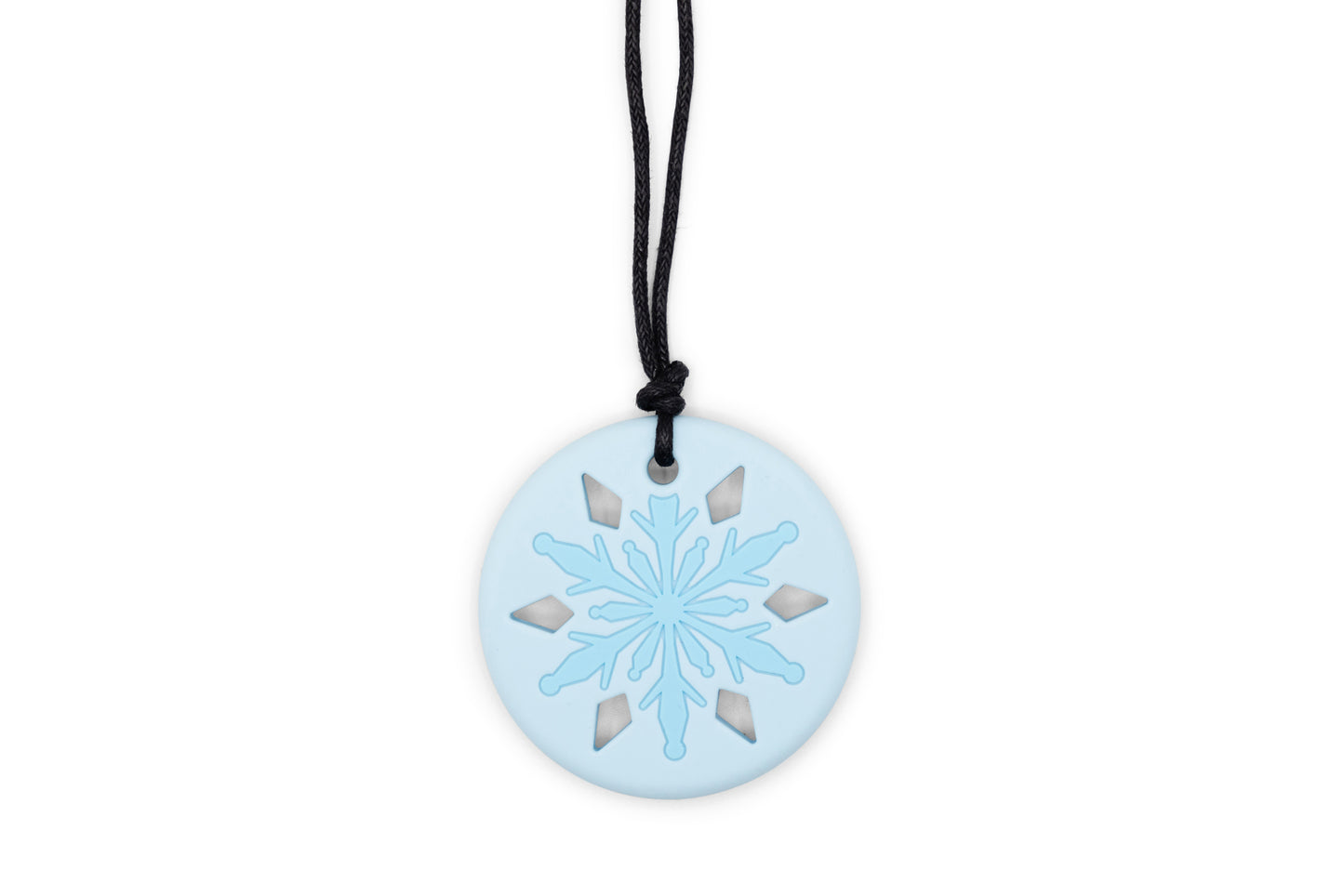 Snowflake Pendant – White Chew Necklace
