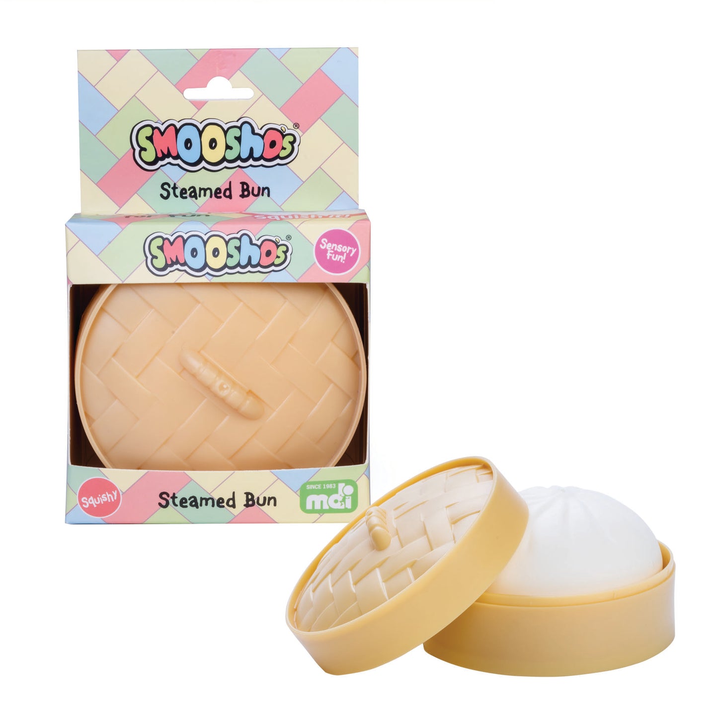 Smooshos Steamed Bun - Adorable Squishy Sensory Toy for Stress Relief and Playful Exploration