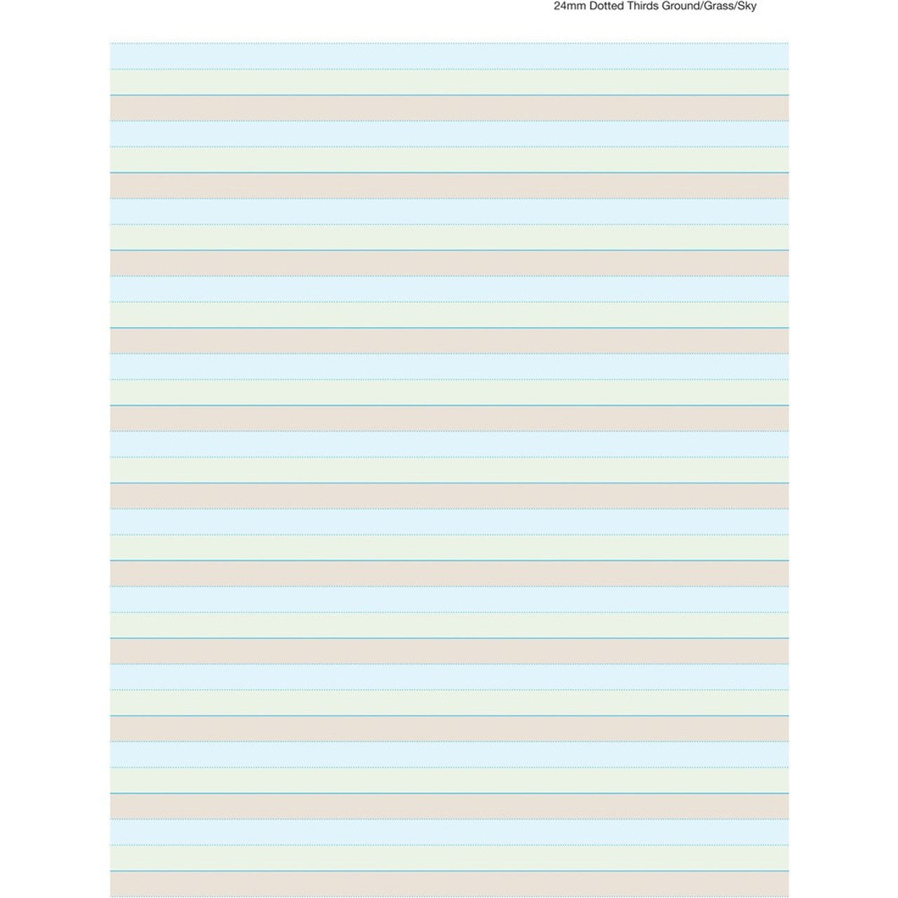 WRITER PREMIUM RULED PAD A4 50 sheet Ground/Grass/Sky 24mm Dotted Thirds