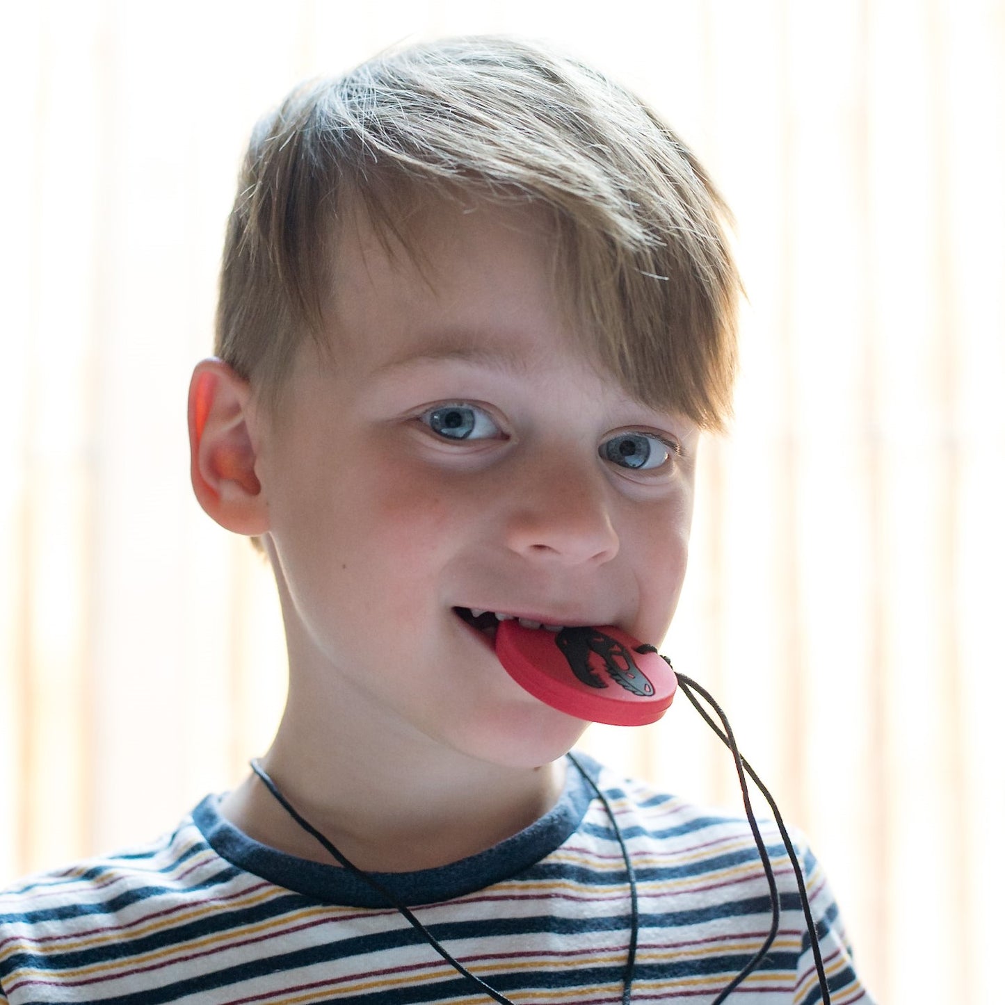 Dino Pendant – Red Chew Pendant Necklace