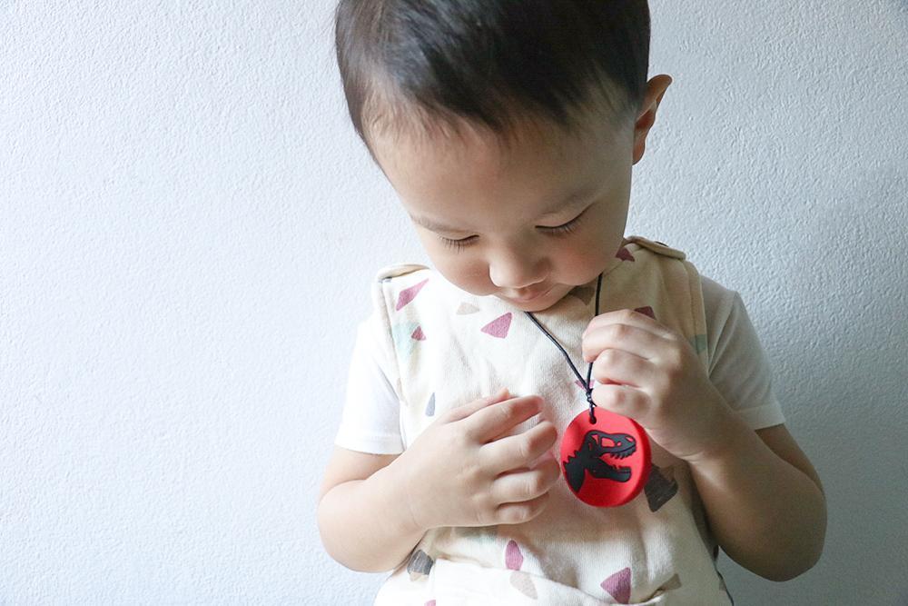 Dino Pendant – Red Chew Pendant Necklace