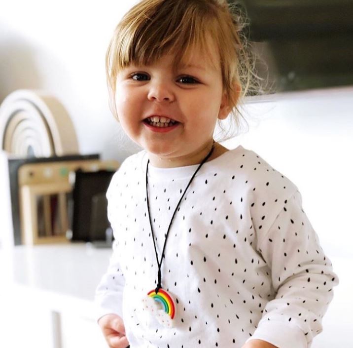 Rainbow Pendant – Bright Chew Necklace