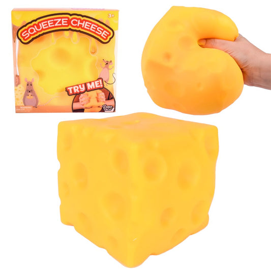 Squishy Cheese Block. Soft Squeeze Fidget for Stress Relief & Hand Strength
