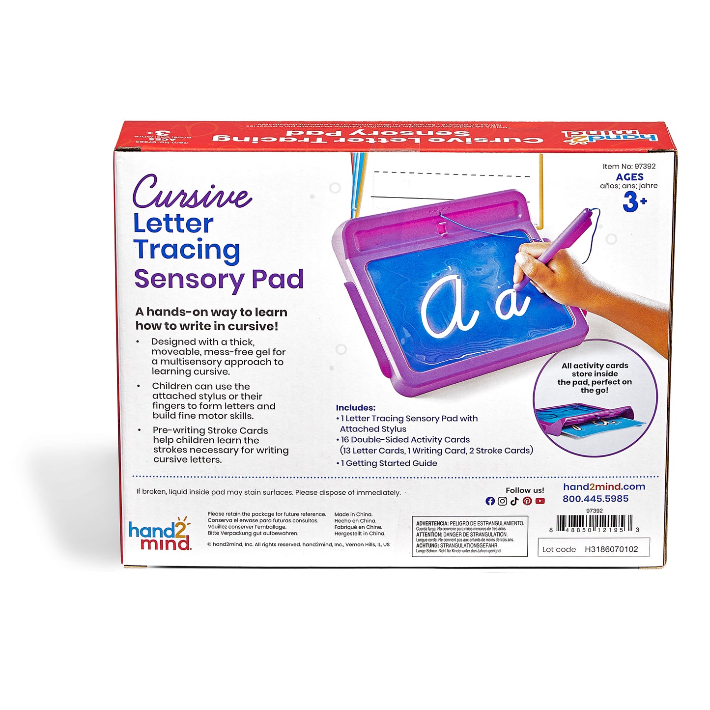 Cursive Letter Tracing Sensory Pad