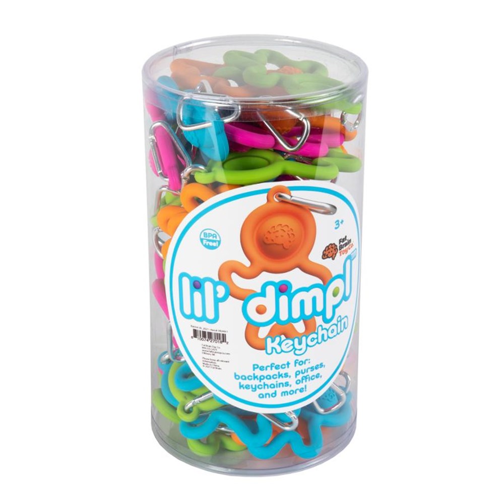 Lil' Dimpl Keychain. Portable Sensory Fidget for Fine Motor Play