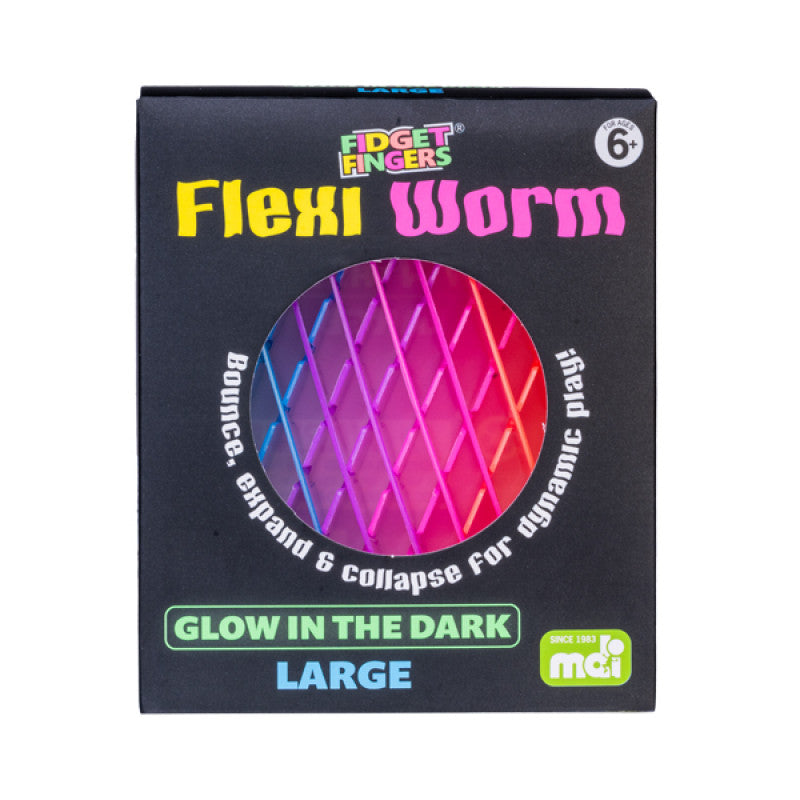 Glow-in-the-Dark Large Flexi Worm: Twist, Bend, and Decompress