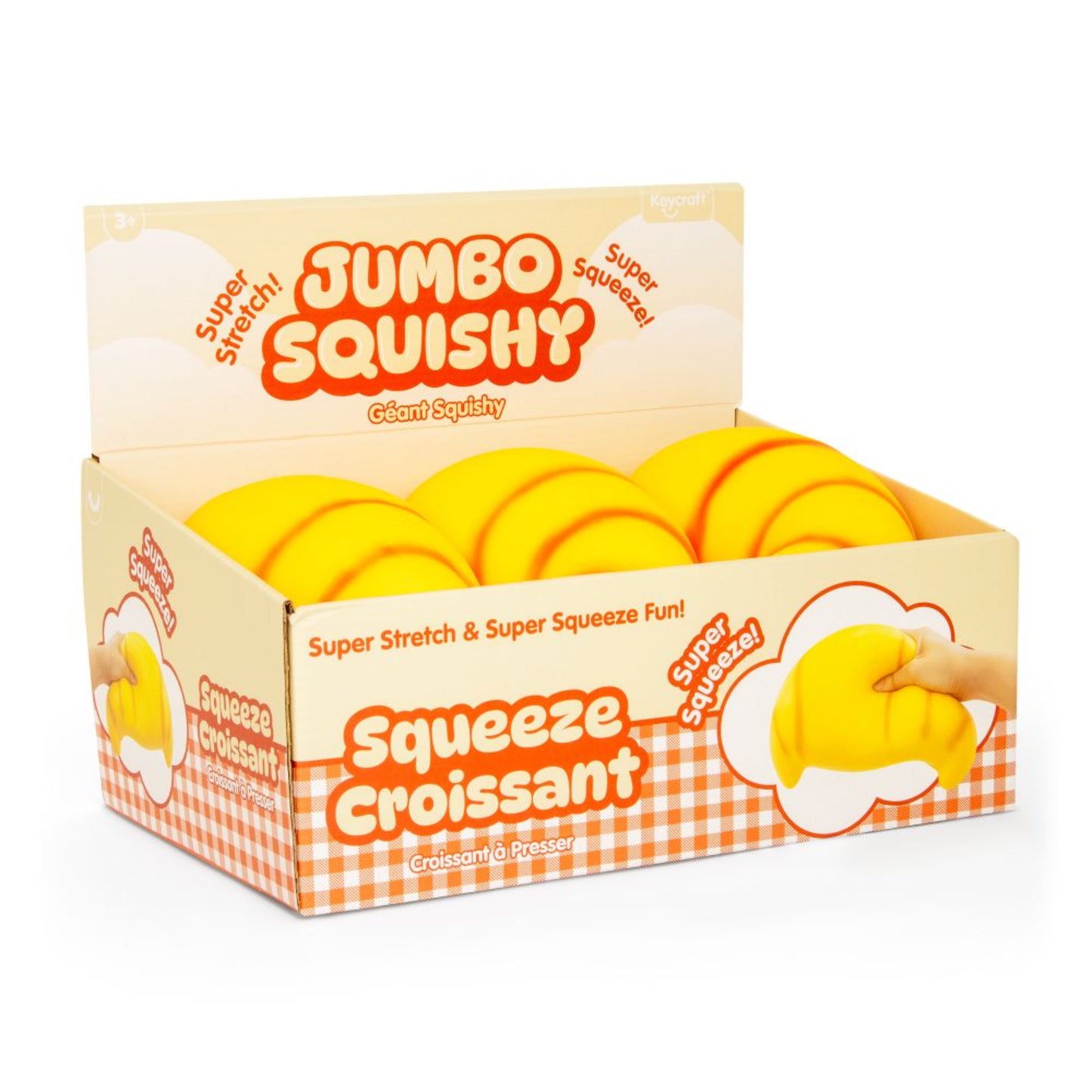 Jumbo Squish Croissant Calming Sensory Squishy for Busy Hands