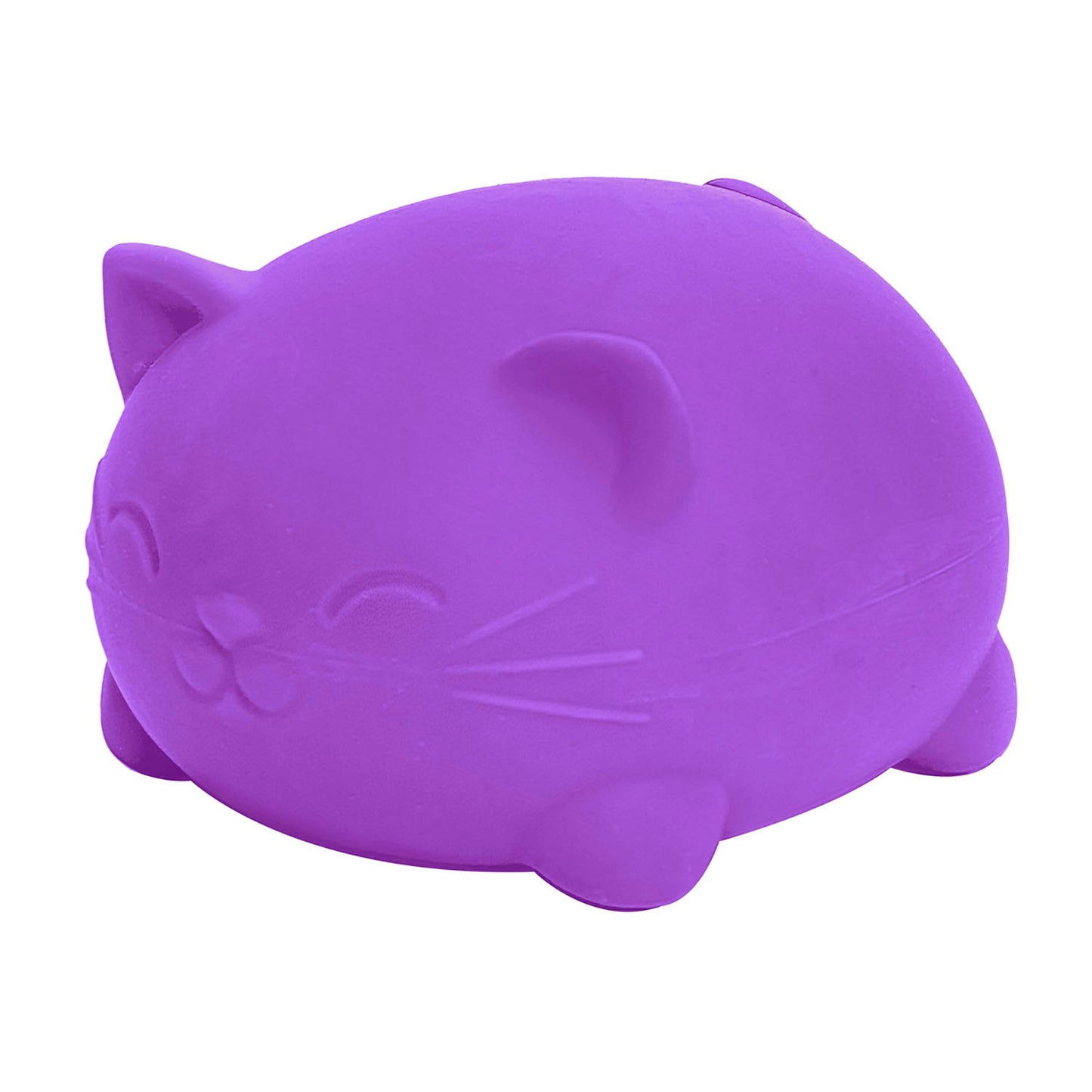 Purple cat nee doh fidget on a white background