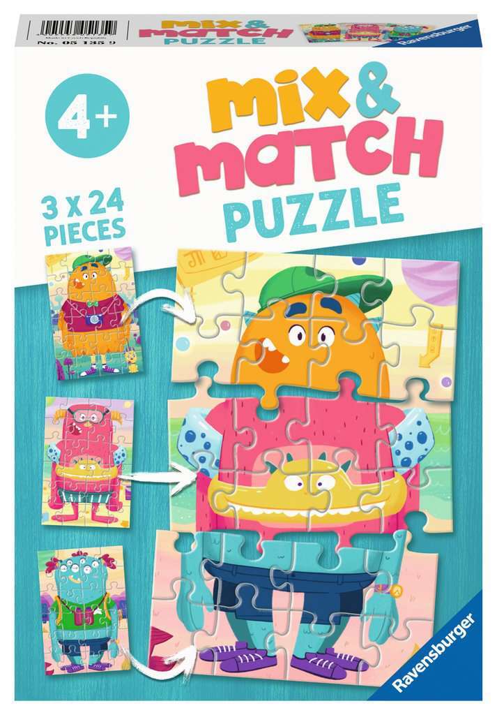 Mix & Match Puzzle - Mix-up Monsters