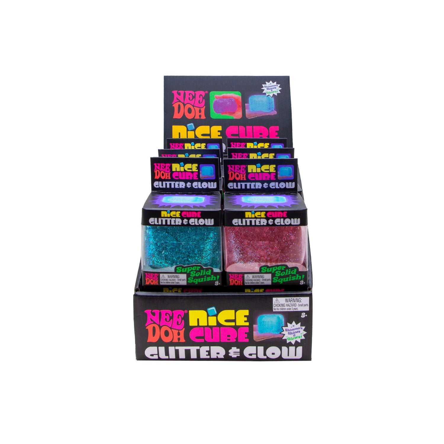 Glitter & Glow Nice Cube Nee Doh sensory fidget toy