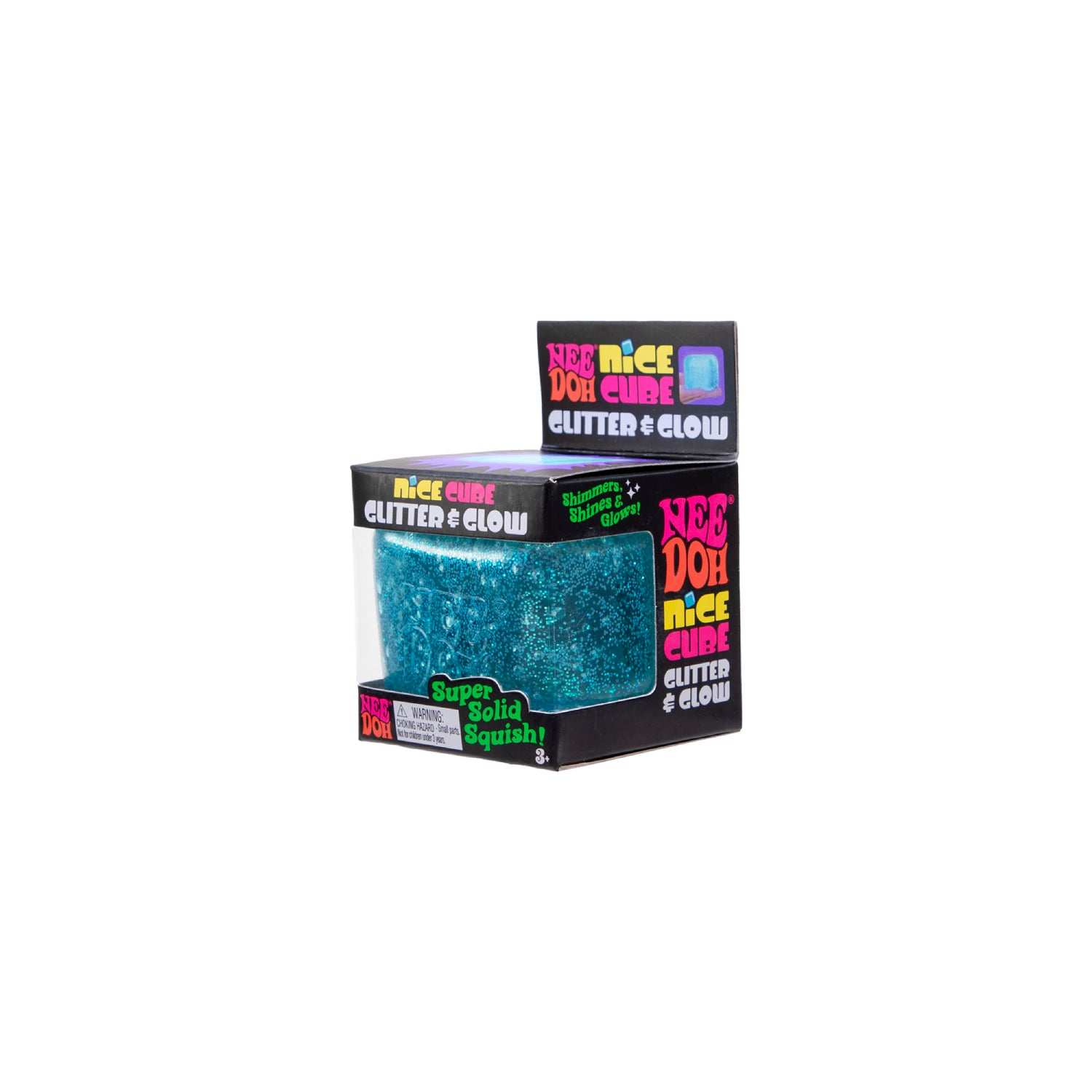 Glitter & Glow Nice Cube Nee Doh sensory fidget toy – alternate product view 2