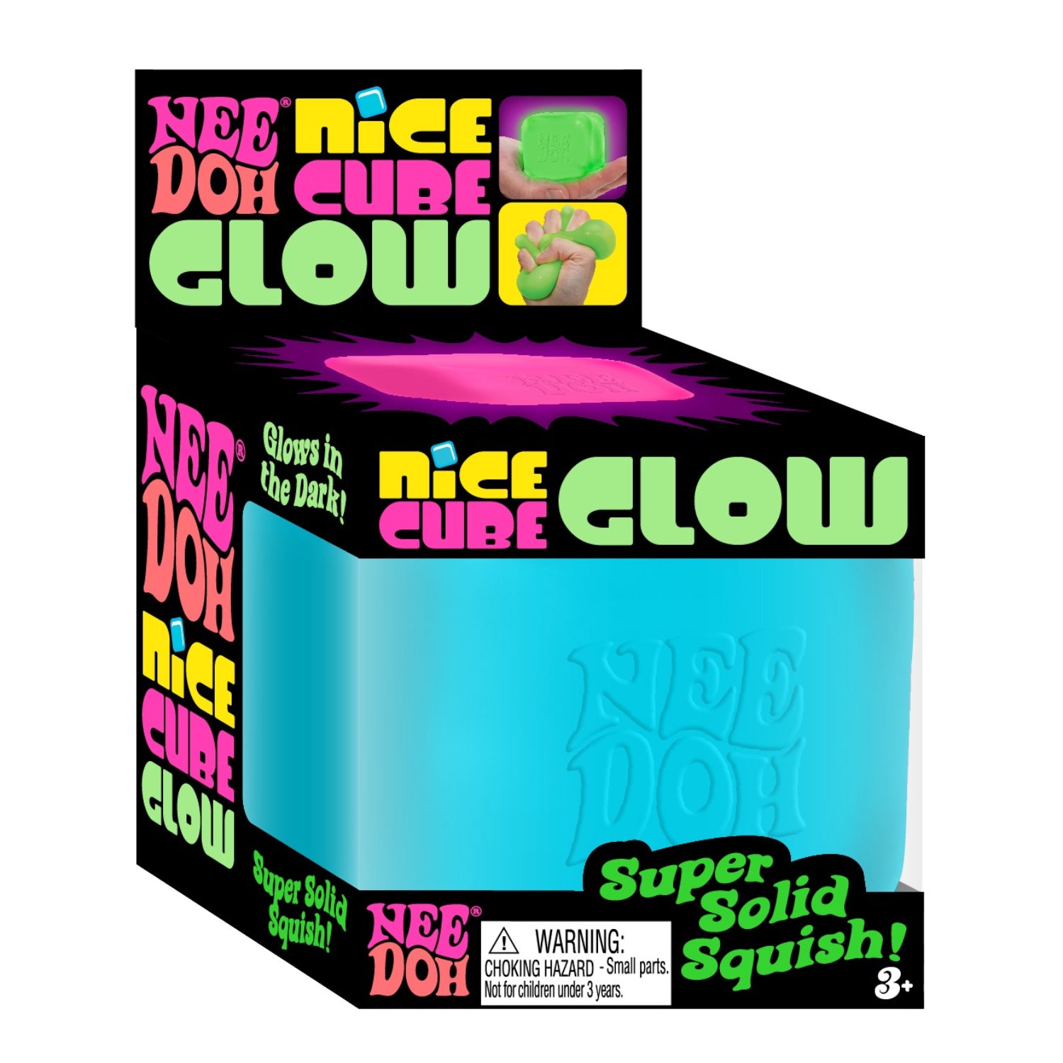 Glow in the Dark Nice Cube Nee Doh sensory fidget toy – alternate product view 10