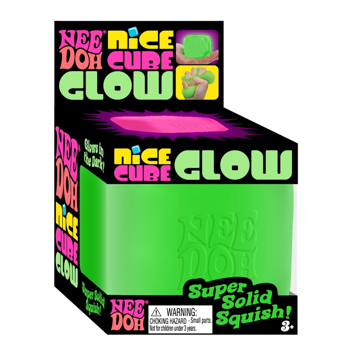 Glow in the Dark Nice Cube Nee Doh sensory fidget toy – alternate product view 11