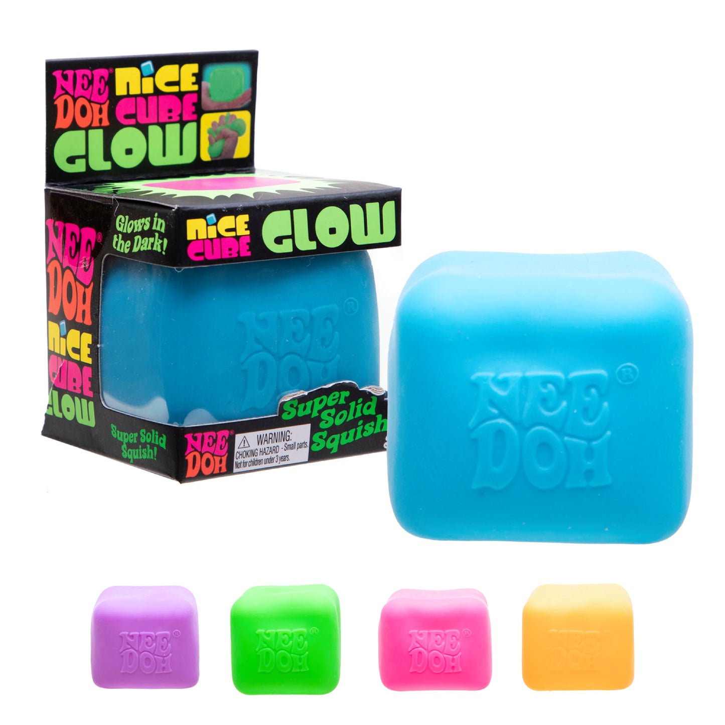 Glow in the Dark Nice Cube Nee Doh sensory fidget toy – alternate product view 2