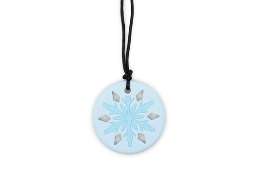Snowflake Pendant – White Chew Necklace