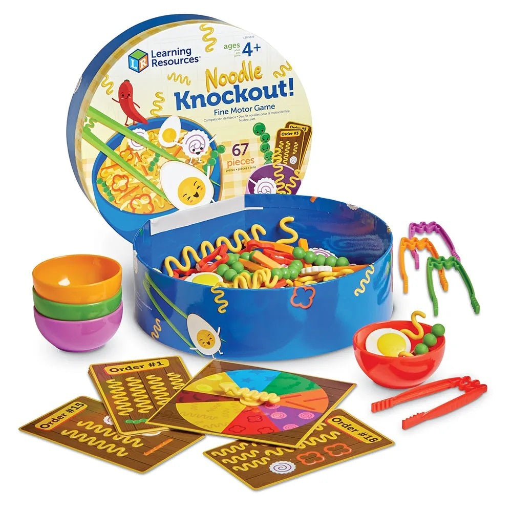 Noodle Knockout Fine Motor Game: Skillful Strategy Challenge