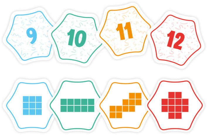 Pattern Party shape and colour pattern matching card game