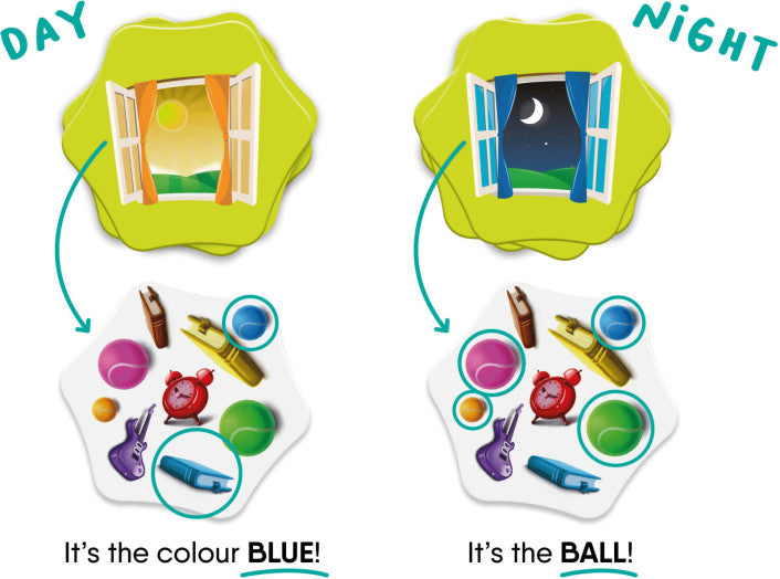 Switch It fast-paced day and night attribute matching card game