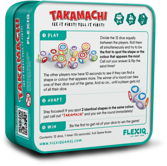 Takamachi fast-paced shape and colour spotting dice game